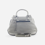 Cartera mara de cuero para mujer - Gris