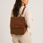 Morral estela de cuero para mujer - Miel