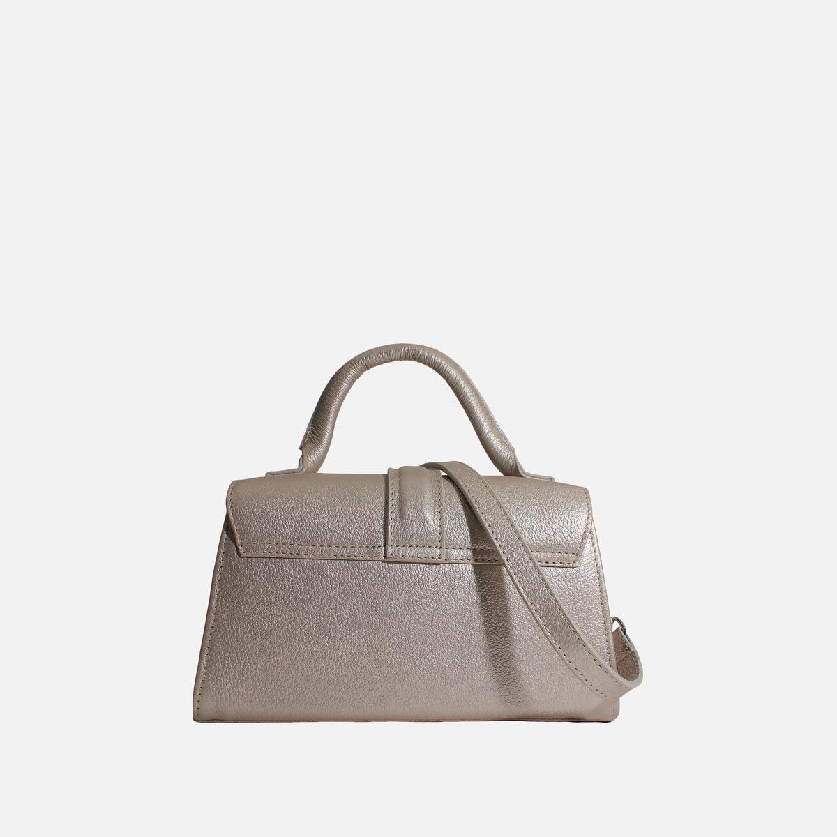 Bolso manos libres lise de cuero para mujer - Oro