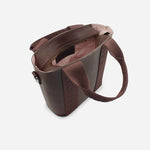 Bolso manos libres miley de cuero para mujer - Café