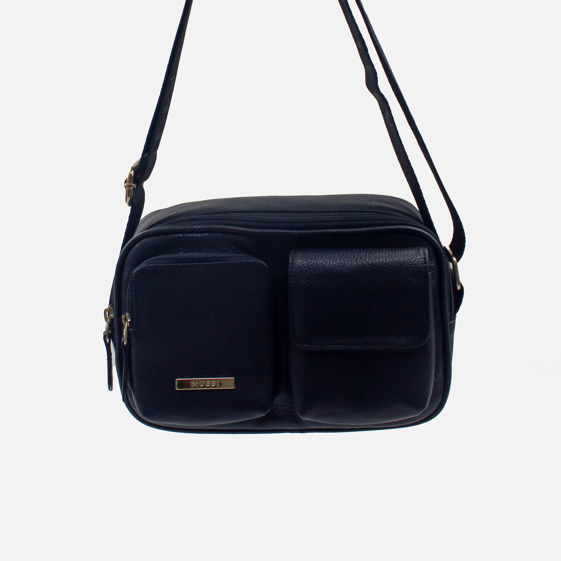 Bolso manos libres elia de cuero para mujer Negro