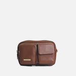 Bolso manos libres elia de cuero para mujer - Miel