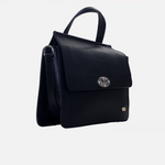 Bolso manos libres jade de cuero para mujer - Negro