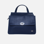 Bolso manos libres jade de cuero para mujer - Azul