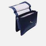 Bolso manos libres jade de cuero para mujer - Azul