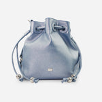 Bolso manos libres estelar de cuero para mujer - Azul