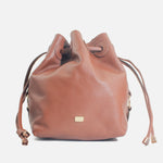 Bolso manos libres estelar de cuero para mujer - Miel