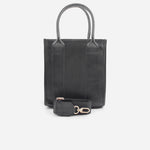 Bolso manos libres laris de cuero para mujer - Negro
