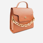 Bolso manos libres lara de cuero para mujer - Miel