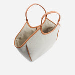 Cartera renata de cuero para mujer - Beige