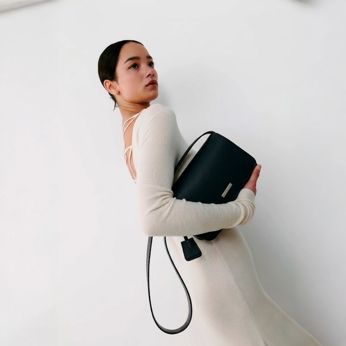 Bolso manos libres laurel de sintético para mujer - Negro