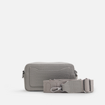 Bolso manos libres nebula de cuero para mujer - Gris