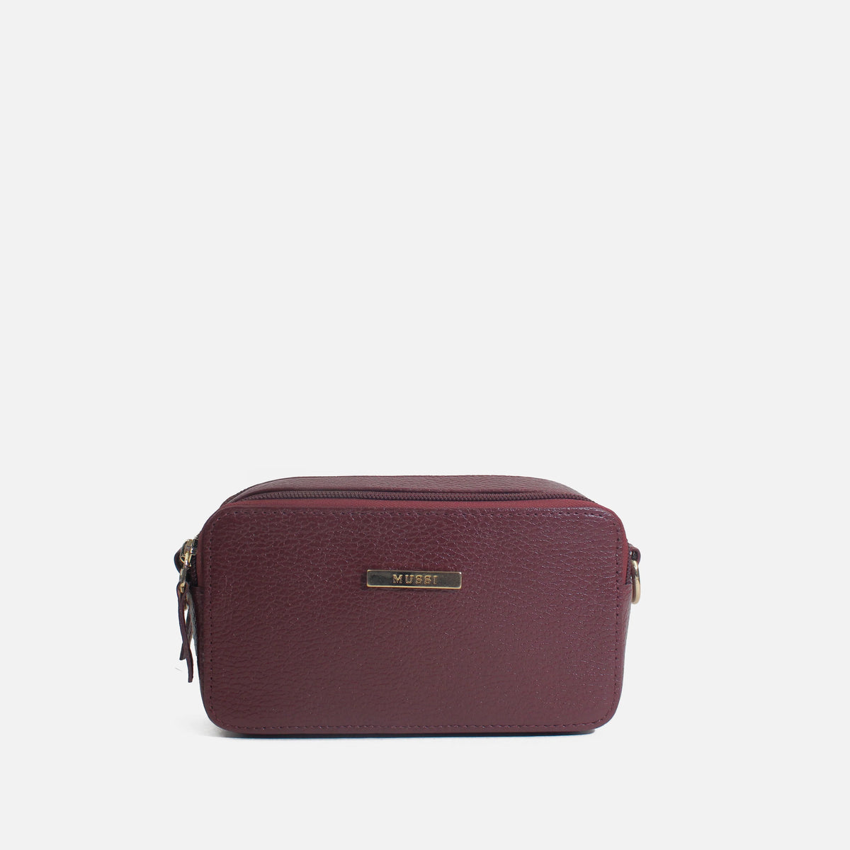 Bolso manos libres nebula de cuero para mujer - Vino