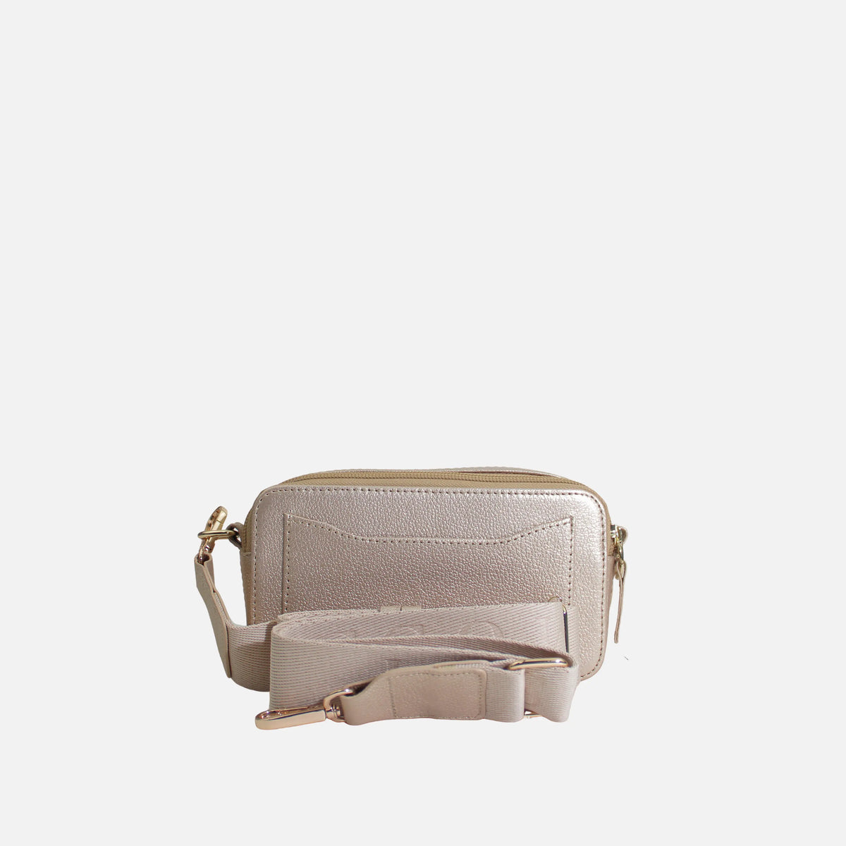 Bolso manos libres nebula de cuero para mujer - Oro