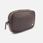 Bolso manos libres avellana de cuero para mujer - Café