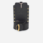 Portacelular colette de cuero para mujer - Negro