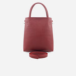 Bolso manos libres brittani de cuero para mujer - Vino