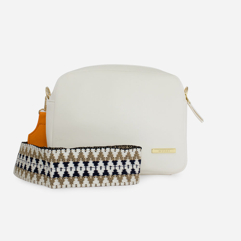Bolso manos libres akane de sintético para mujer - Hueso