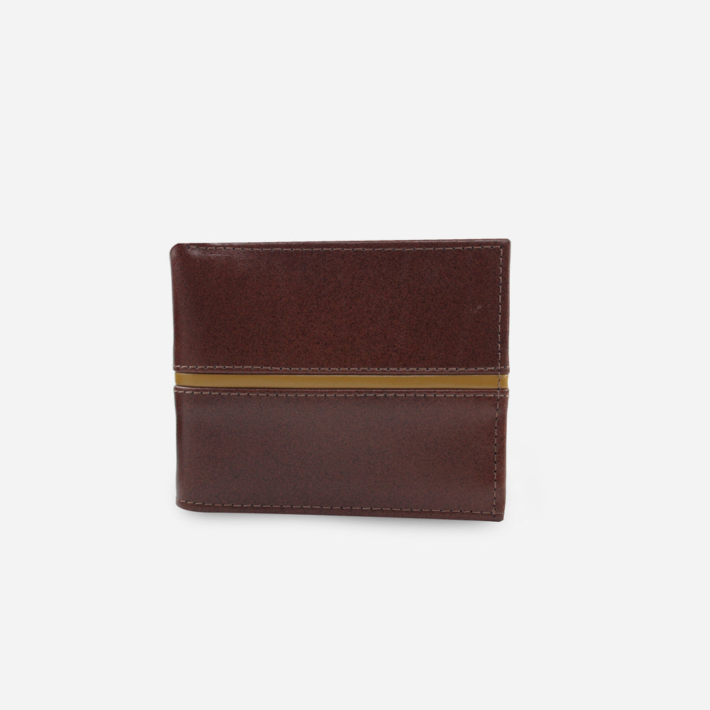 Billetera manchester de cuero para hombre - Miel