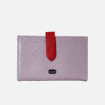 Billetera jaral de cuero para mujer - Rosado