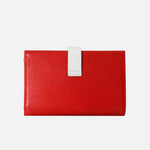 Billetera jaral de cuero para mujer - Rojo