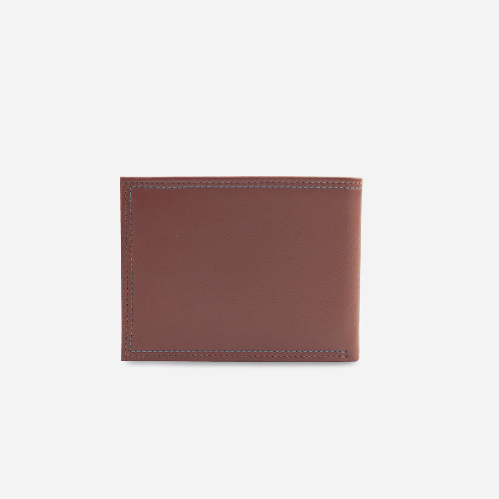 Billetera mathias de cuero para hombre - Miel