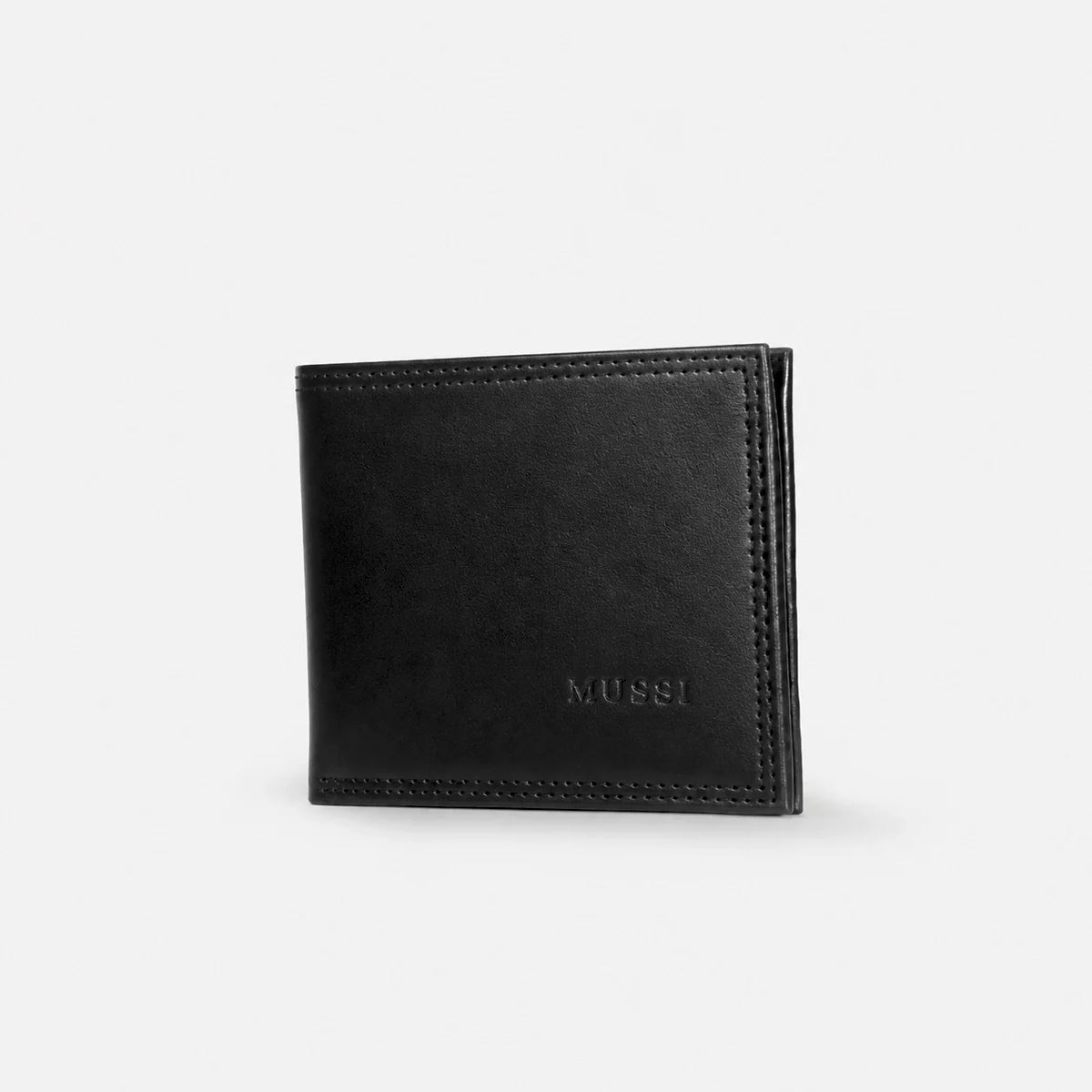 Billetera mathias de cuero para hombre - Negro
