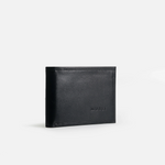 Billetera mathias de cuero para hombre - Negro