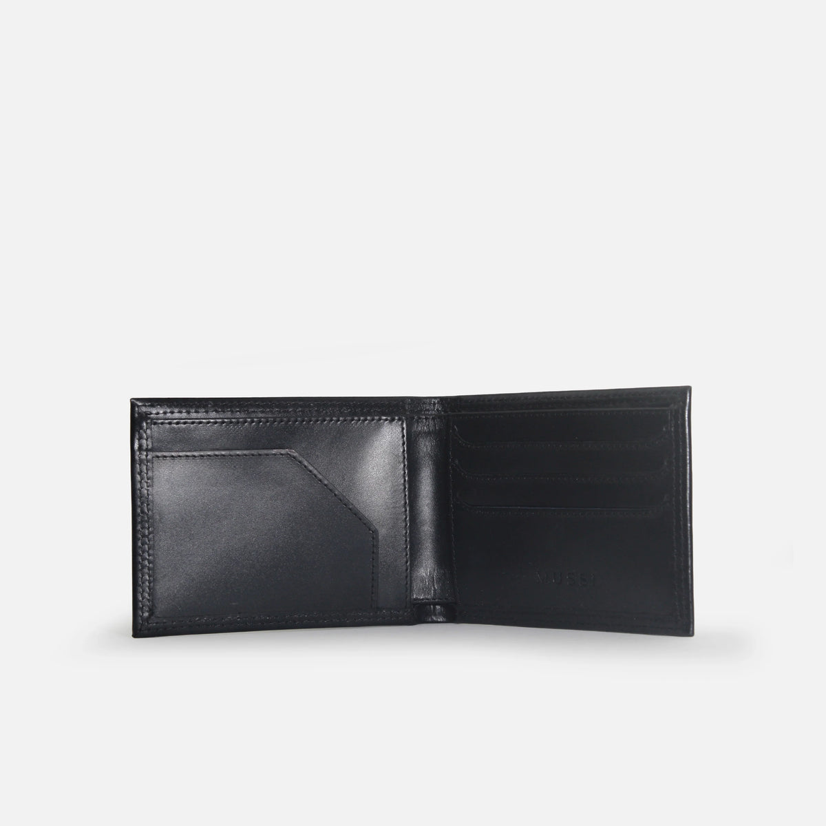 Billetera mathias de cuero para hombre - Negro