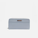 Billetera piera de cuero para mujer - Celeste