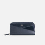 Billetera escarlata de cuero para mujer - Negro