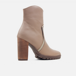 Botin texano eileen de cuero para mujer - Beige