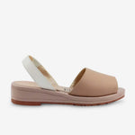 Sandalia flatform rosabella de cuero para mujer - Taupe