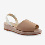 Sandalia flatform rosabella de cuero para mujer - Taupe