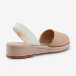 Sandalia flatform rosabella de cuero para mujer - Taupe