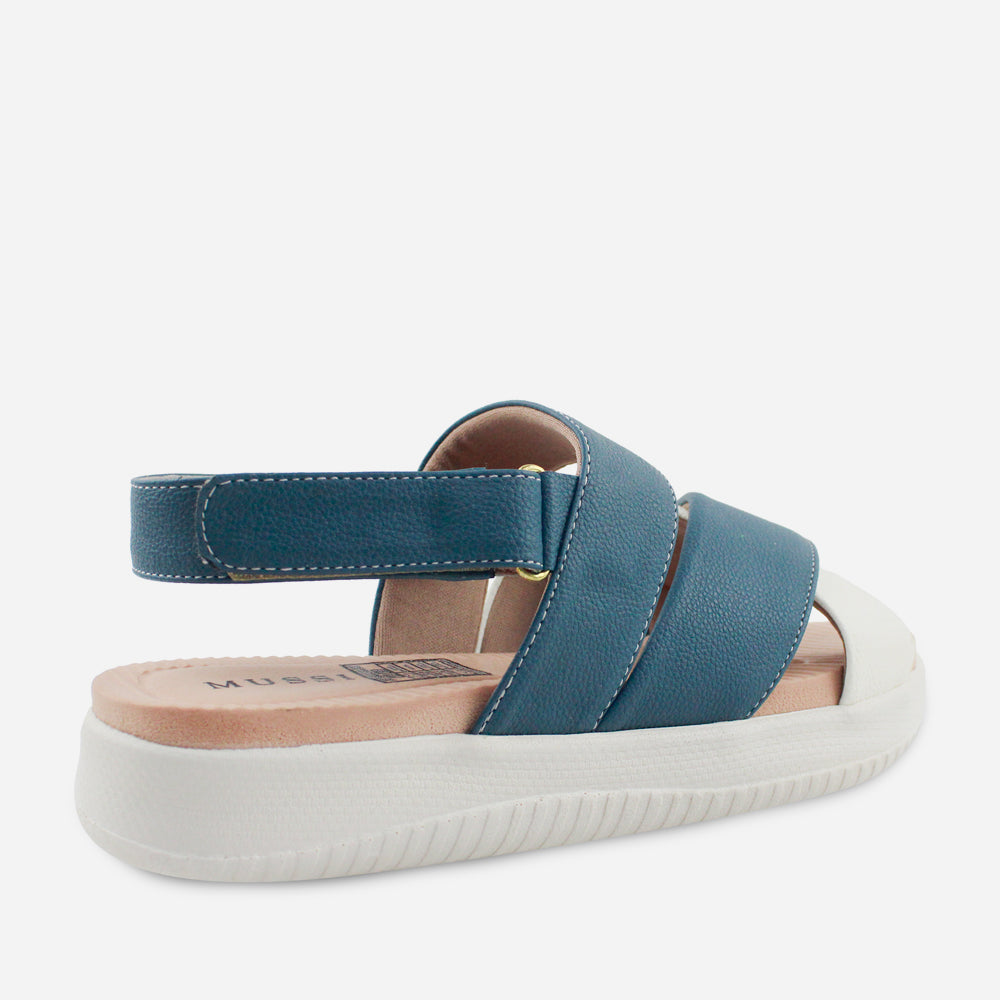 Sandalia flatform estrella de sintético para mujer - Azul