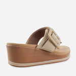 Sandalia flatform euria de sintético para mujer - Taupe