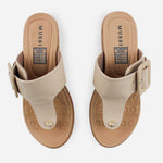 Sandalia flatform euria de sintético para mujer - Taupe