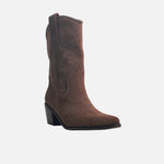 Bota texana mabel de cuero para mujer - Miel