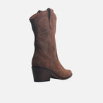 Bota texana mabel de cuero para mujer - Miel