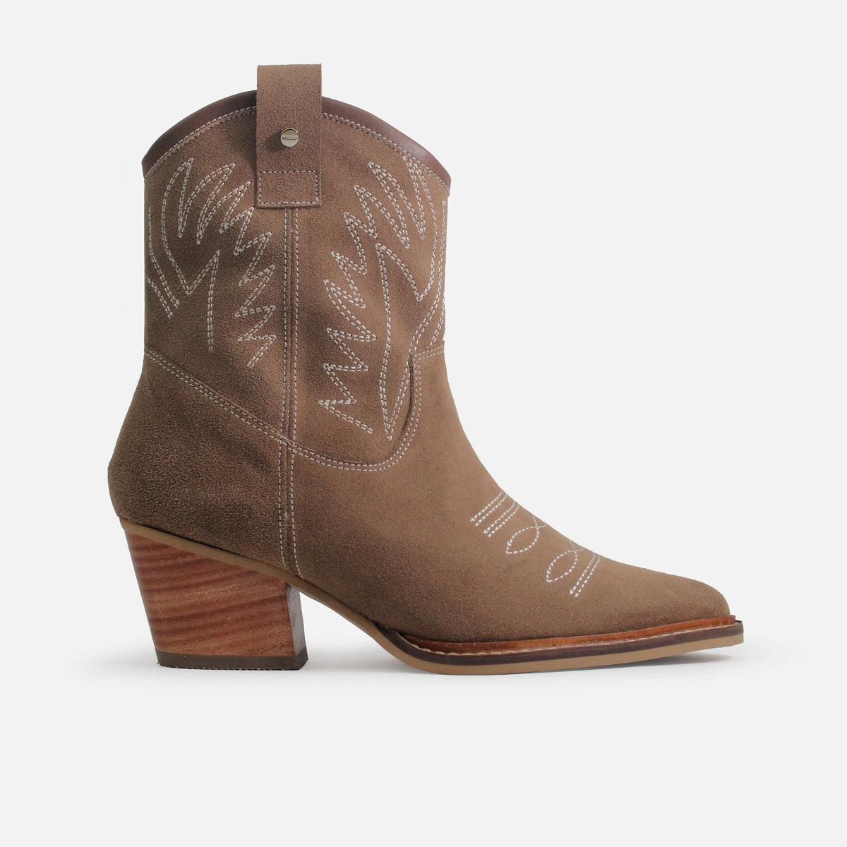 Botin texano azurel de cuero para mujer - Miel