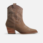 Botin texano azurel de cuero para mujer - Miel
