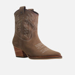 Botin texano azurel de cuero para mujer - Miel