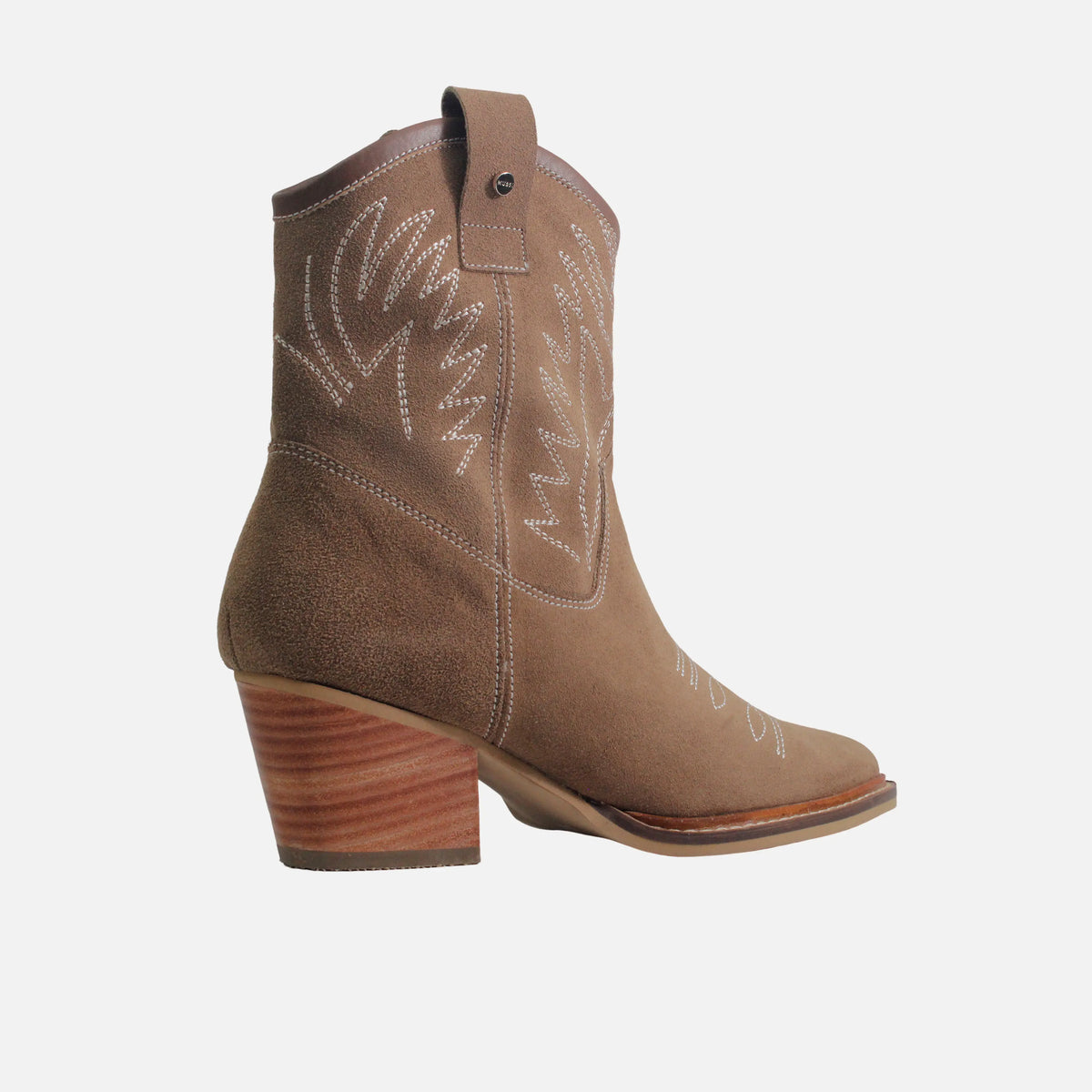 Botin texano azurel de cuero para mujer - Miel