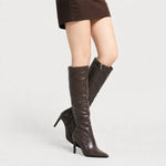 Bota tacon lumina de sintético para mujer - Café