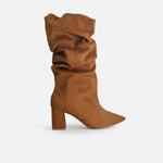 Bota tacon lysara de textil para mujer - Miel