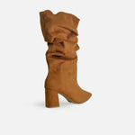 Bota tacon lysara de textil para mujer - Miel