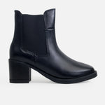Botin tacon orabel de cuero para mujer - Negro