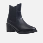 Botin tacon orabel de cuero para mujer - Negro