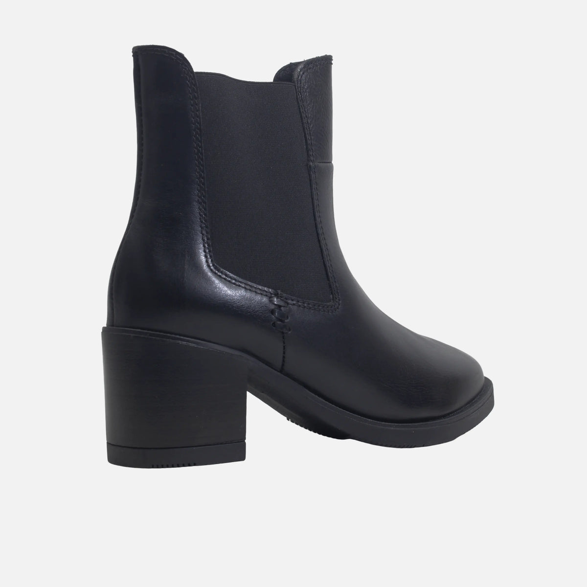 Botin tacon orabel de cuero para mujer - Negro